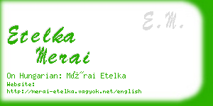 etelka merai business card